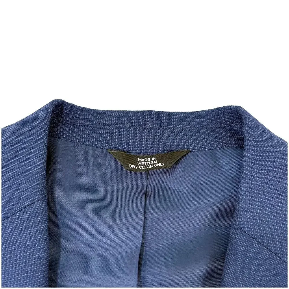 J.M. Haggar Slim Fit Blazer Men 42S Blue Stretch Sport Coat Business Casual